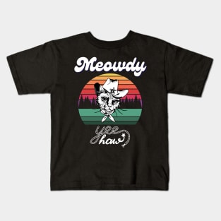 Meowdy Texan Cat Kids T-Shirt